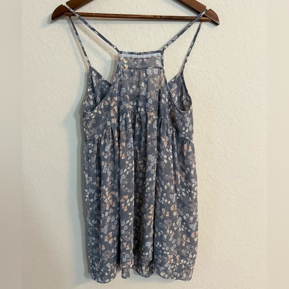 Victoria's Secret Angels Babydoll Blue Floral Sheer Slip Dress - Picture 5 of 5